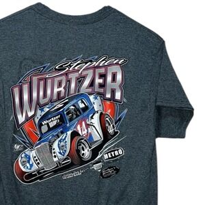 Stephen Wurtzer Legends Racing T-Shirt 14 W  Medium M Grey
